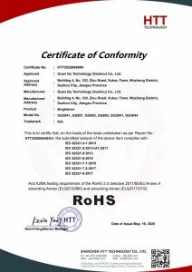 Сертификат ROHS